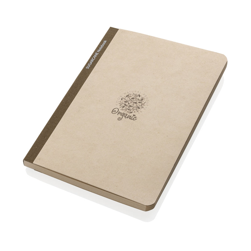 Load image into Gallery viewer, A5 notebook from XD Collection with sugarcane paper cover, featuring a stylish portfolio design and a spiral binding.