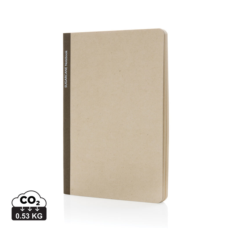 Load image into Gallery viewer, A5 notebook with Stylo Sugarcane paper from XD Collection, featuring a sleek hardcover and natural fiber texture.