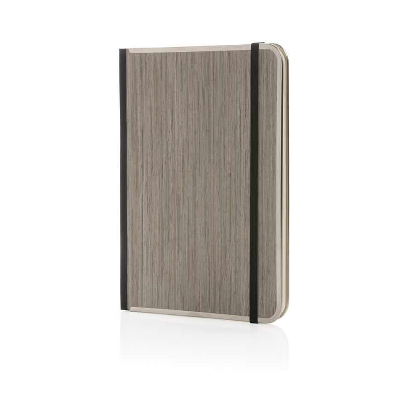 Load image into Gallery viewer, XD Collection Treeline A5 wooden cover deluxe notebook with natural wood cover and lined pages, ideal for writing and note-taking.