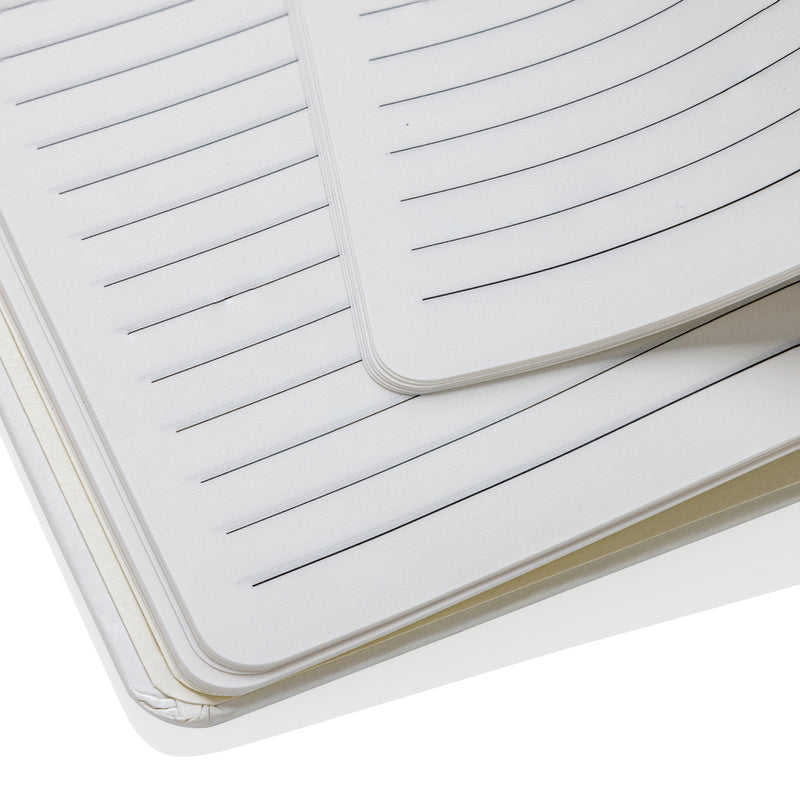 Load image into Gallery viewer, Craftstone A5 recycled kraft and stonepaper notebook by XD Collection, showing the textured cover and open pages inside.