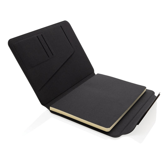 Teri AWARE™ RPET and walnut A5 portfolio - Custom Wood Designs