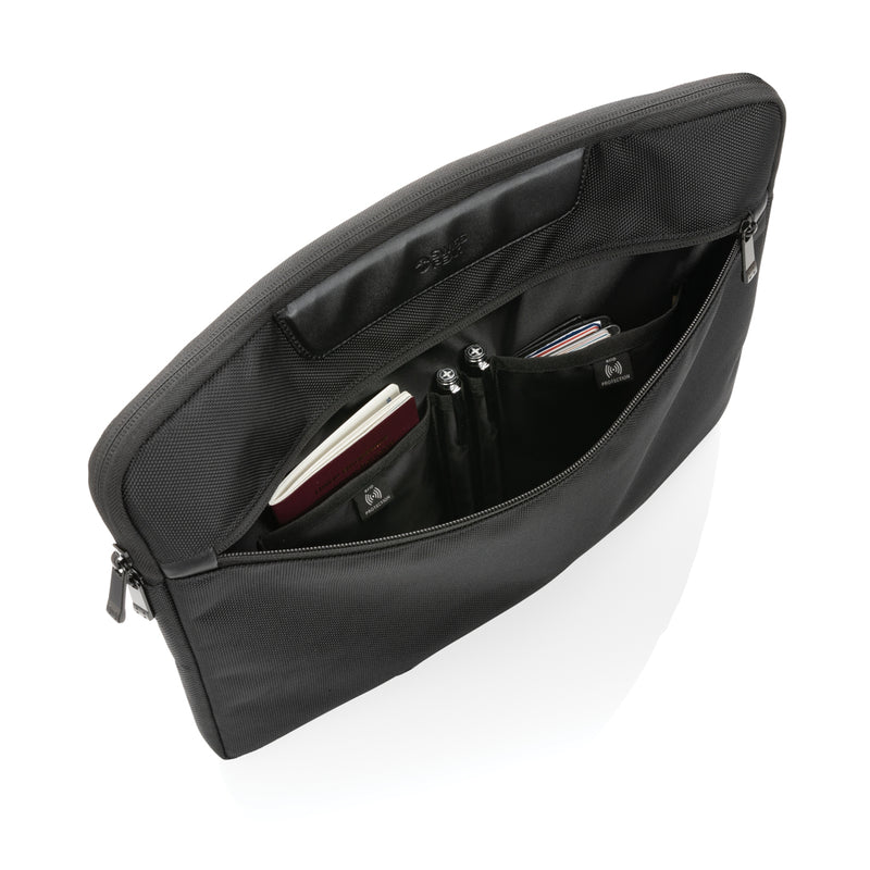 Load image into Gallery viewer, Swiss Peak AWARE™ RPET Voyager 15.6" laptop sleeve - Custom Wood Designs