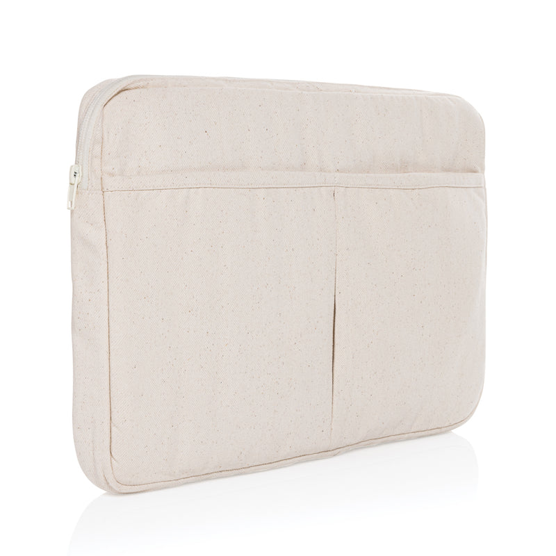 Load image into Gallery viewer, XD Collection Laluka AWARE™ recycled cotton laptop sleeve for 15.6-inch laptops, with a sleek bag design and eco-friendly materials.
