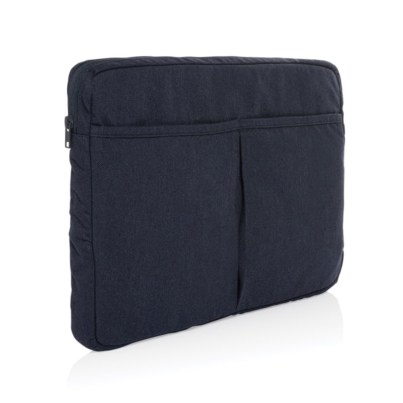 Load image into Gallery viewer, Laluka AWARE recycled cotton 15.6-inch laptop sleeve from XD Collection, displaying its eco-friendly design and soft fabric exterior.
