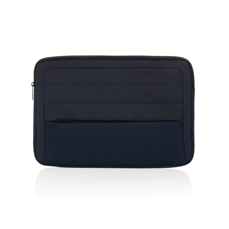 Load image into Gallery viewer, XD Xclusive Armond AWARE™ RPET 15.6-inch laptop sleeve in black with padded interior and sleek design for protection and style.