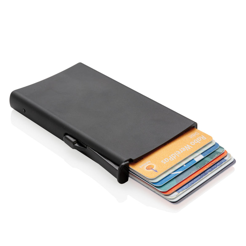 Load image into Gallery viewer, Standard aluminium RFID cardholder from XD Collection, compact travel bag with secure card storage and sleek design.
