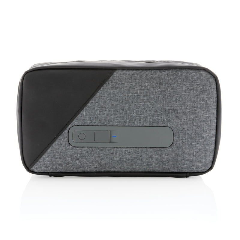 Load image into Gallery viewer, XD Collection portable UV-C steriliser pouch with integrated battery for phones and tablets, shown open with sterilisation chamber visible.