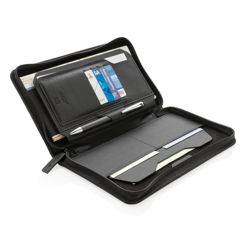 Load image into Gallery viewer, Swiss Peak Heritage RCS rPU RFID travel wallet - Custom Wood Designs