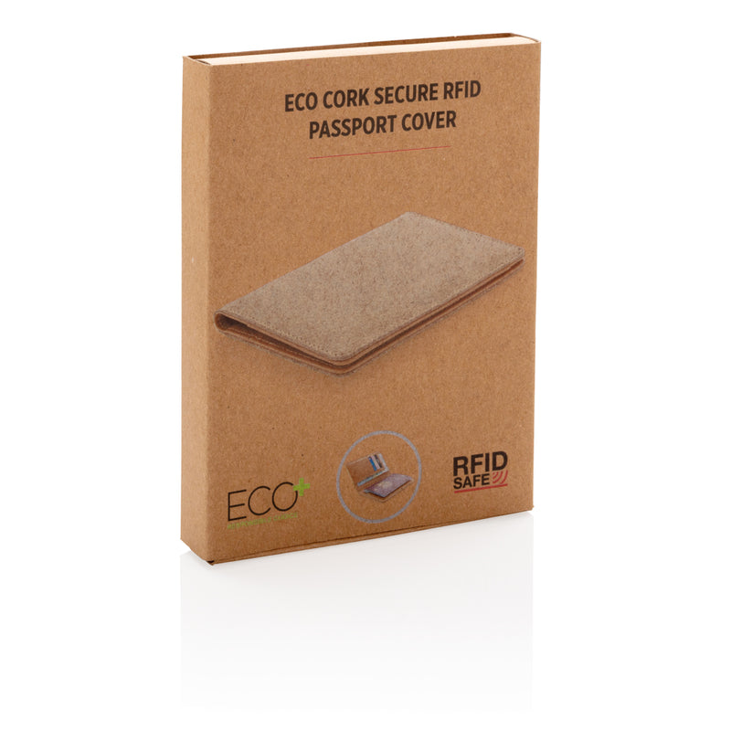 Load image into Gallery viewer, RFID passport cover from XD Collection with cork material, featuring a secure travel bag design for passports and travel documents