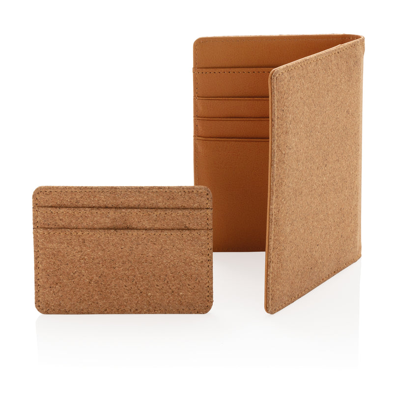 Load image into Gallery viewer, XD Collection cork RFID passport cover in beige with secure travel design, featuring a sleek, minimalist look and protective RFID blocking.