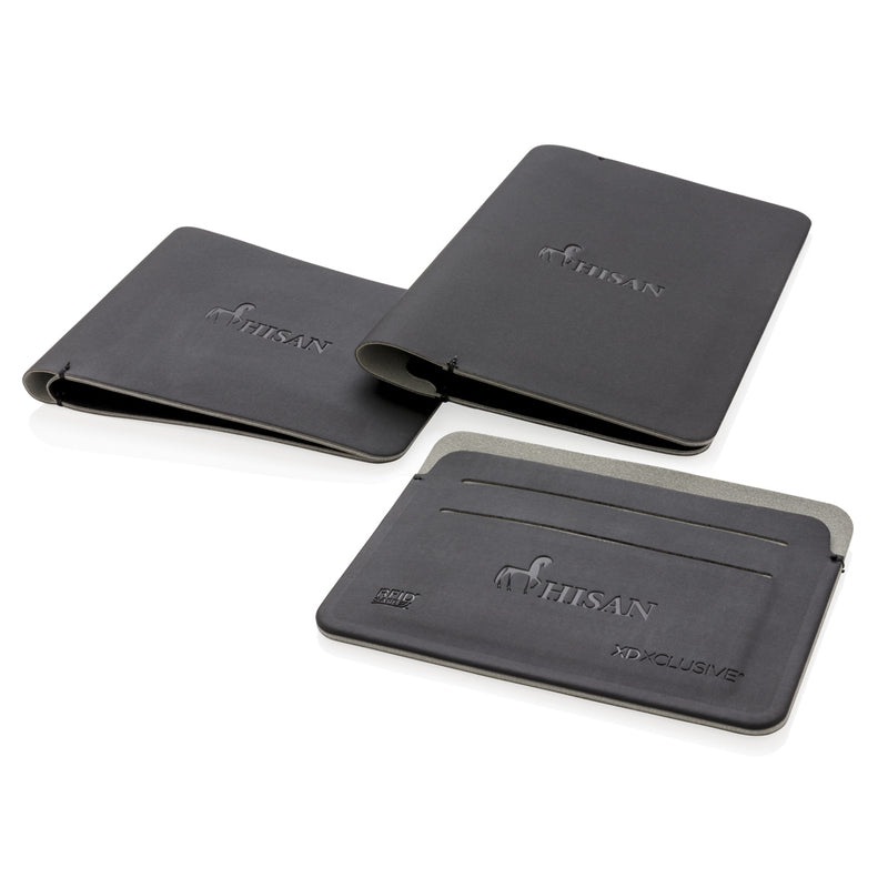 Load image into Gallery viewer, XD Xclusive Quebec RFID safe cardholder, black travel bag with multiple compartments and secure RFID blocking technology.