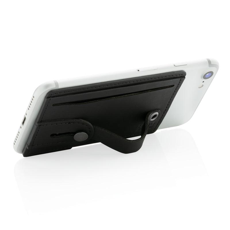 Load image into Gallery viewer, XD Collection 3-in-1 Phone Card Holder RFID attached to a smartphone with a sleek design and secure card storage.