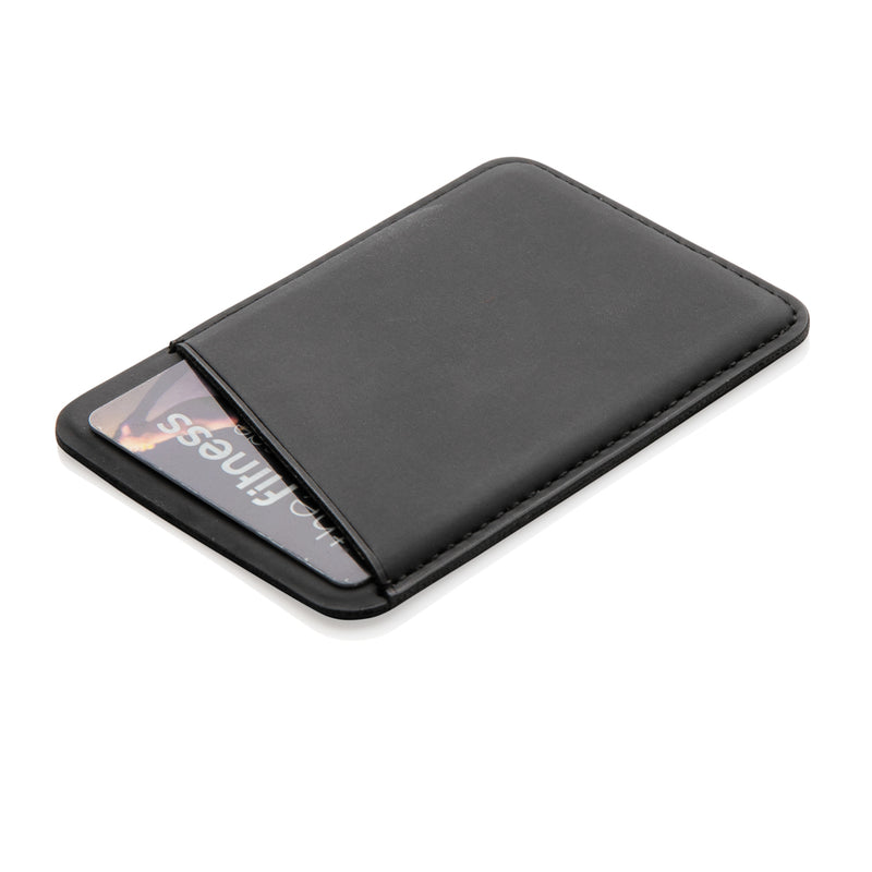 Load image into Gallery viewer, XD Collection magnetic phone card holder attached to a smartphone, compact accessory for storing cards and cash.