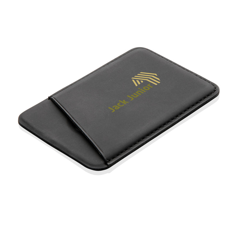 Load image into Gallery viewer, XD Collection magnetic phone card holder attached to a smartphone, mobile accessory for holding credit cards or IDs.