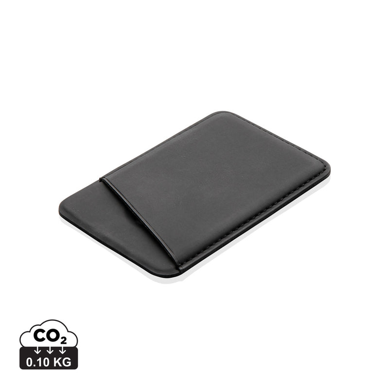 Load image into Gallery viewer, XD Collection magnetic phone card holder attached to a smartphone, showcasing its slim, portable design for phone and tablet accessories.