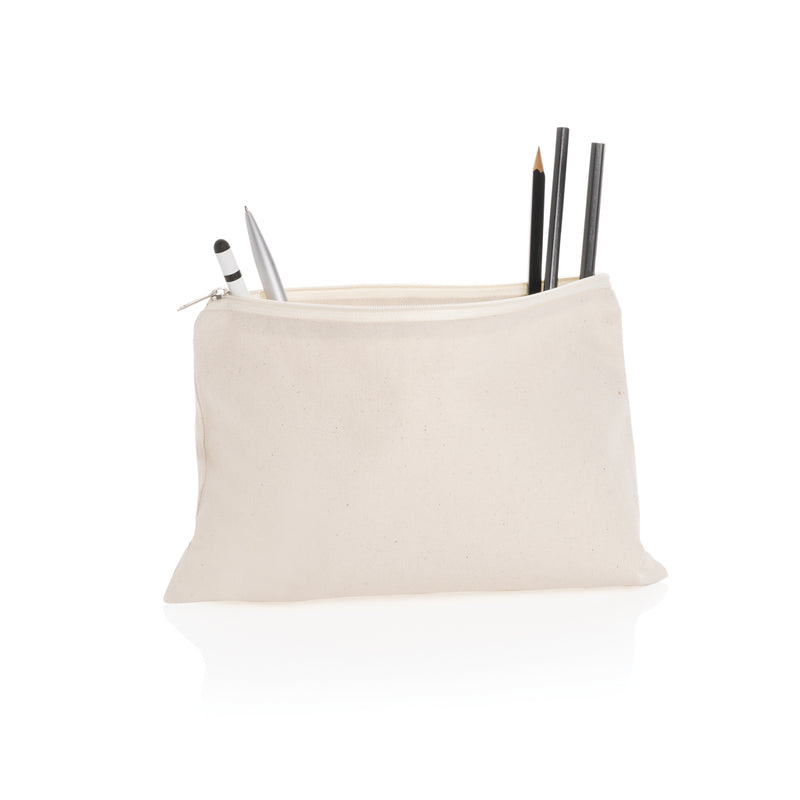 Load image into Gallery viewer, Undyed Impact Aware™ 285 gsm rcanvas pencil case from XD Collection, showcasing its durable, natural fabric and simple design.