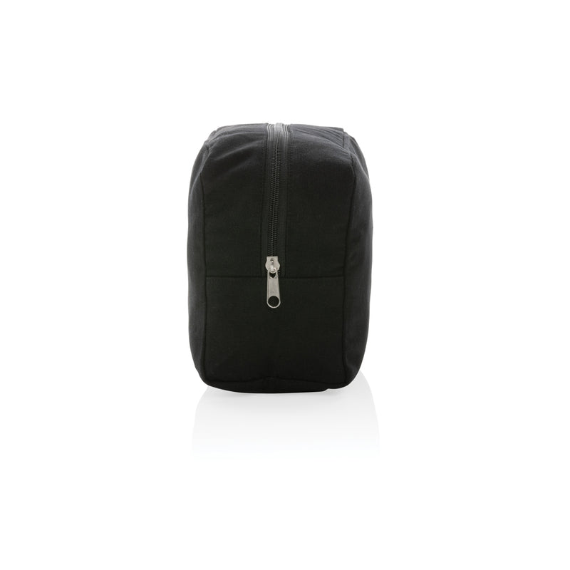 Load image into Gallery viewer, Impact Aware™ 285 gsm undyed canvas toiletry bag by XD Collection, showing its durable, natural fabric and compact travel design.