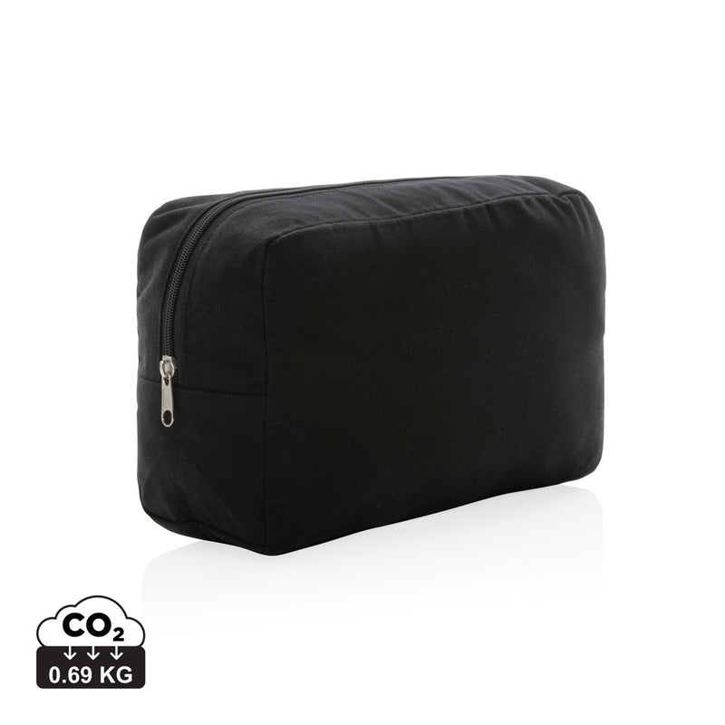 Load image into Gallery viewer, Undyed Impact Aware™ 285 gsm rCanvas toiletry bag from XD Collection, showing natural fabric and compact travel bag design.