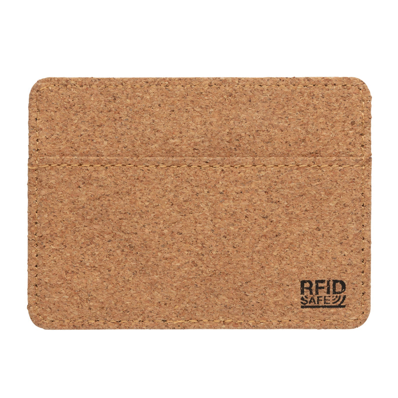 Load image into Gallery viewer, Slim Cork RFID wallet from XD Collection, designed for secure card storage, featuring a natural cork finish and minimalist style.