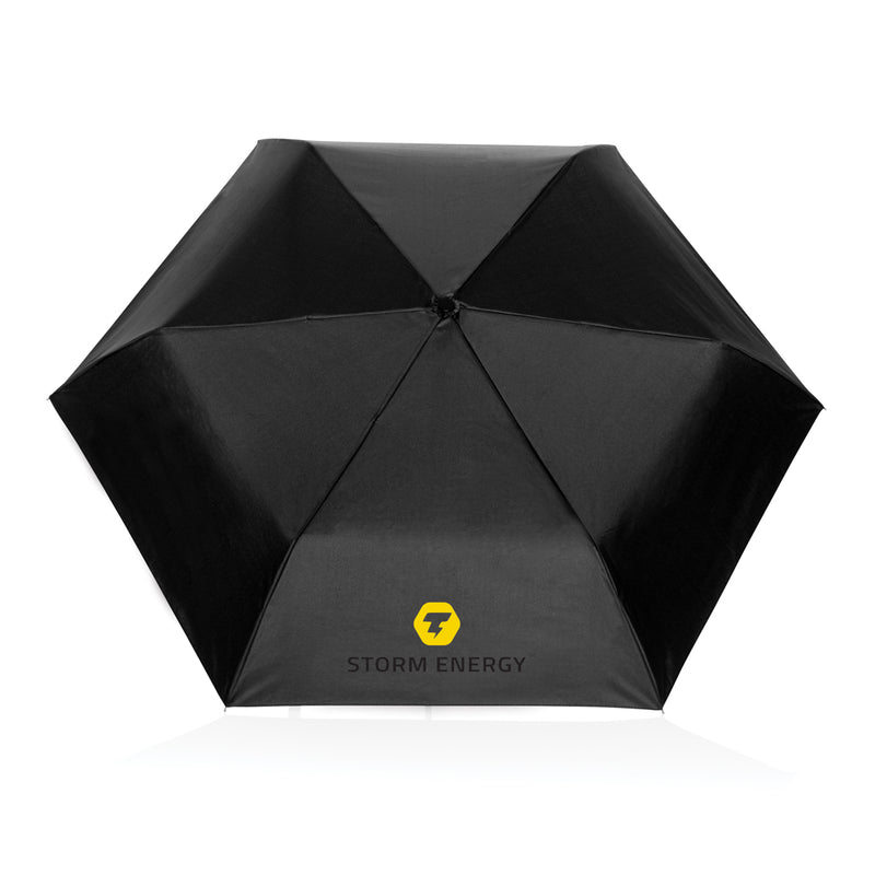 Load image into Gallery viewer, Swiss Peak SP Aware™ RPET ultra-light 20.5-inch full auto umbrella open, showing its compact design and eco-friendly fabric.