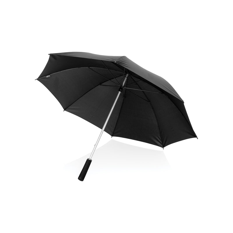 Load image into Gallery viewer, Swiss Peak Aware™ ultra-light 25-inch aluminum manual umbrella open, showcasing its compact design and sturdy frame.