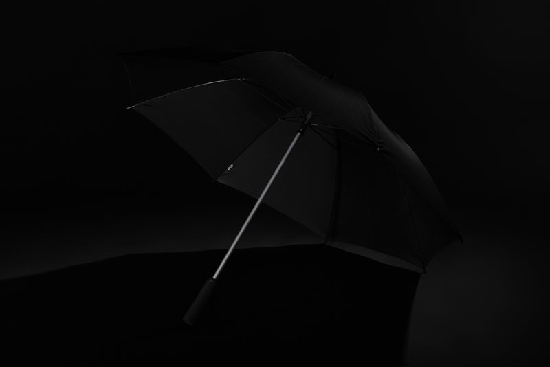 Load image into Gallery viewer, Swiss Peak Aware™ Ultra-light 25-inch aluminum manual umbrella open, showcasing its compact, durable design and lightweight frame.