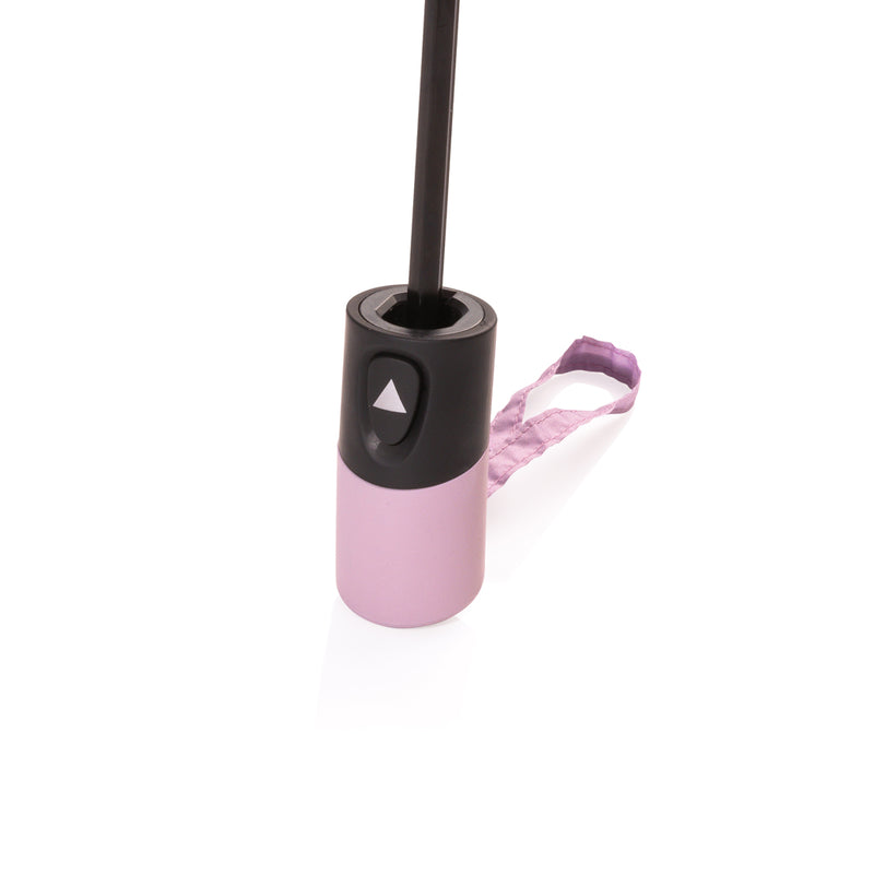 Load image into Gallery viewer, 21-inch Impact AWARE™ 190T mini auto open umbrella by XD Collection, showing its compact, lightweight design with a sturdy handle.