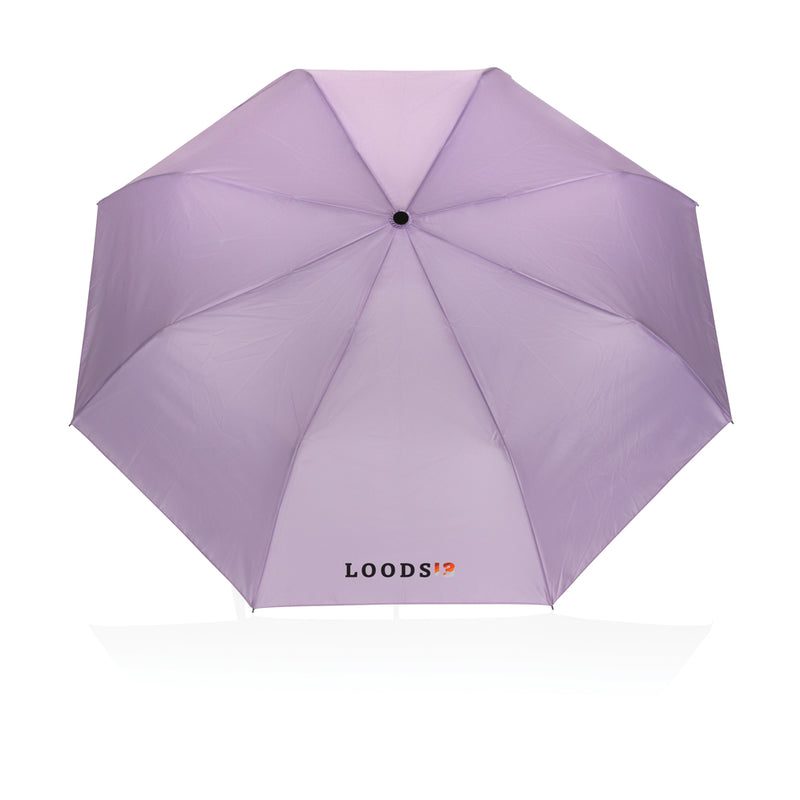 Load image into Gallery viewer, XD Collection 21-inch Impact AWARE™ mini auto open umbrella with 190T nylon fabric, compact and lightweight for travel.
