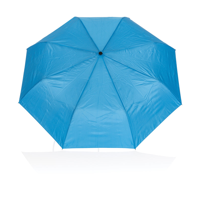 Load image into Gallery viewer, XD Collection 21-inch Impact AWARE™ 190T mini auto open umbrella open in hand, lightweight and compact rain protection.