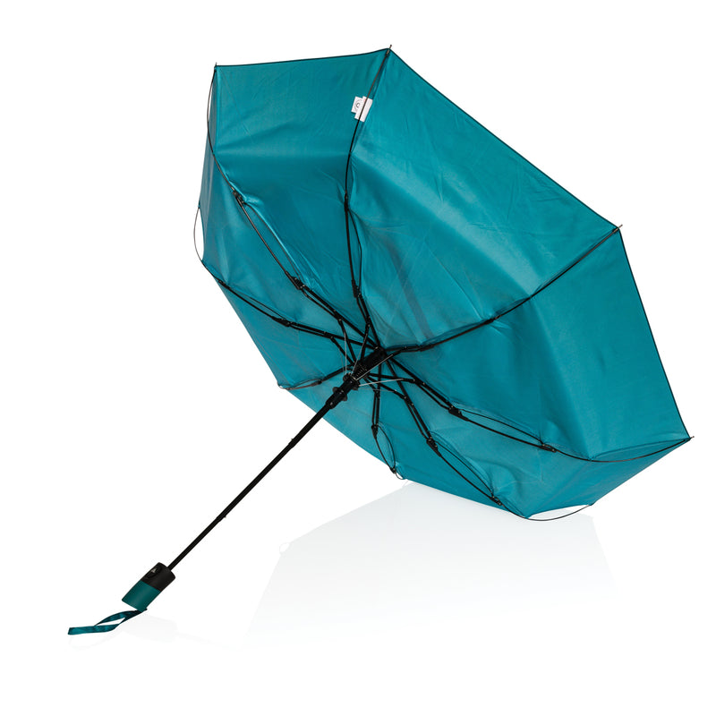 Load image into Gallery viewer, XD Collection 21-inch Impact AWARE™ 190T mini auto open umbrella with compact design and colorful canopy, rain-resistant and lightweight