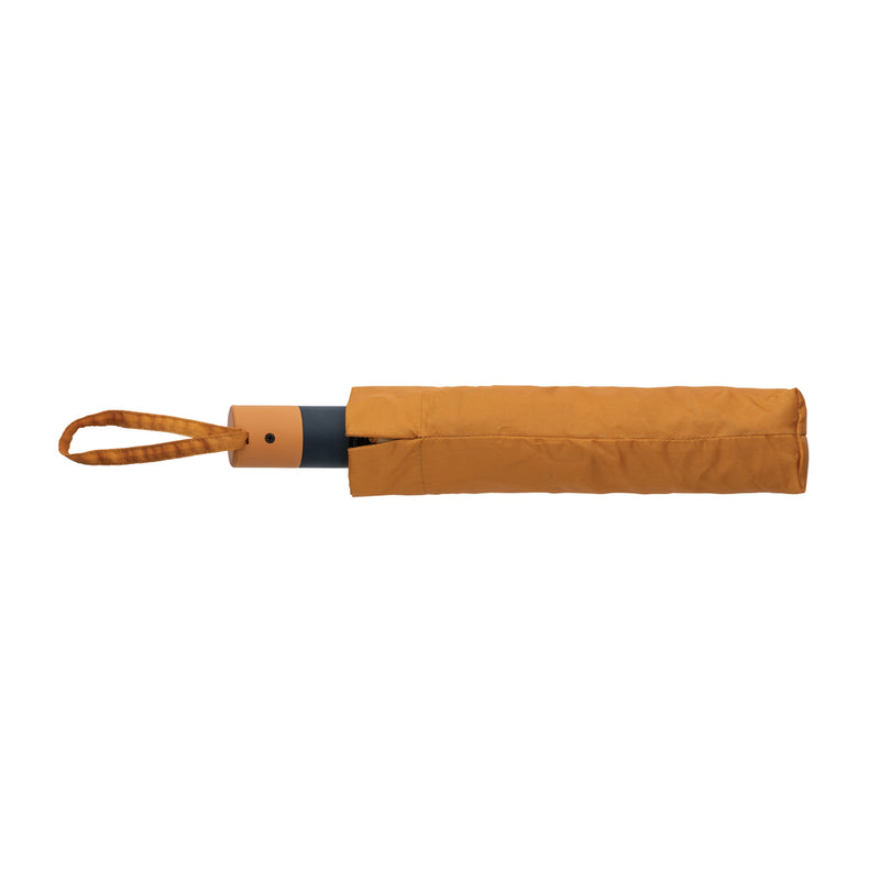 Load image into Gallery viewer, 21-inch Impact AWARE™ mini auto open umbrella by XD Collection, showing compact design with reinforced black canopy.