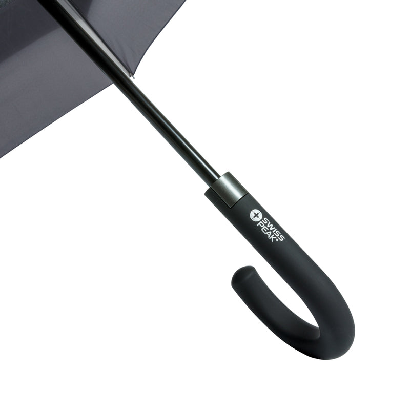 Load image into Gallery viewer, Swiss Peak expandable umbrella, 23 to 27 inches, with a compact design and sturdy handle, perfect for travel and daily use.