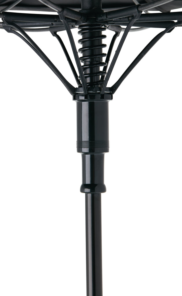 Load image into Gallery viewer, Swiss Peak Tornado 23-inch storm umbrella open, showing its large canopy and sturdy frame designed for heavy rain protection.