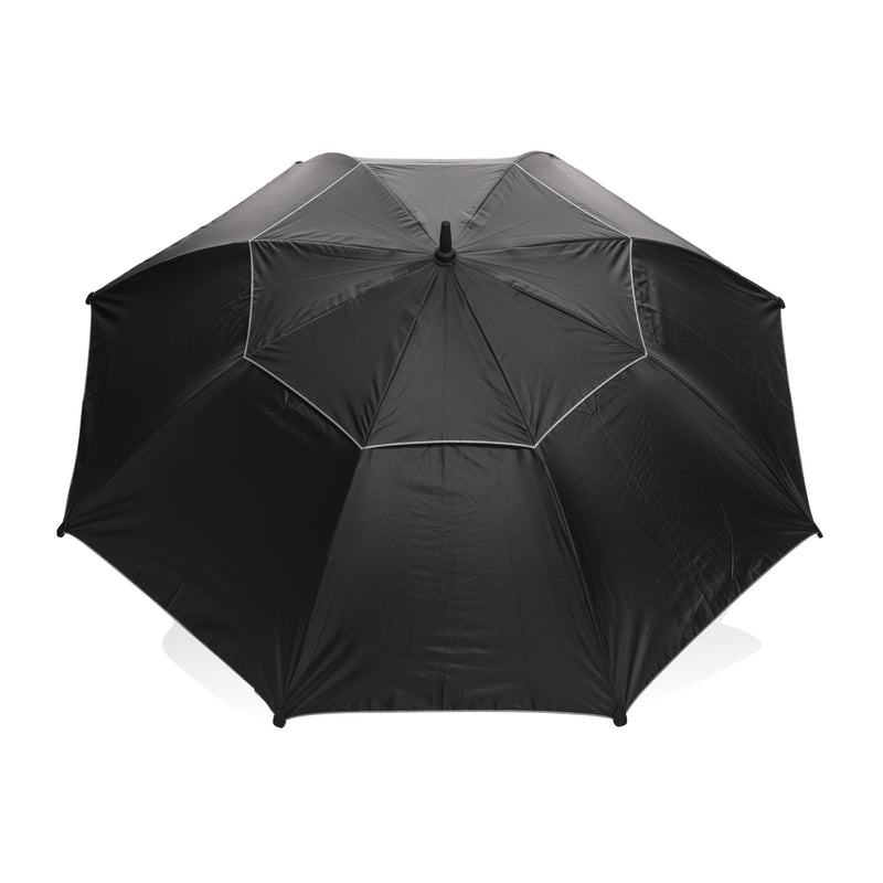 Load image into Gallery viewer, XD Xclusive 27-inch hurricane storm umbrella open, showcasing durable canopy and sturdy handle for wind resistance.