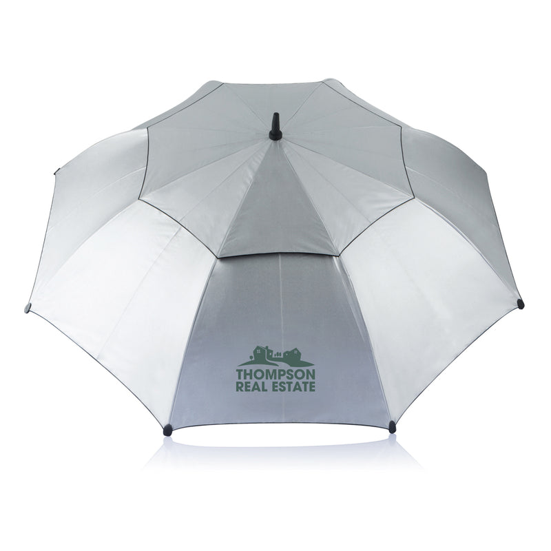 Load image into Gallery viewer, 27-inch Hurricane storm umbrella by XD Design, large black umbrella with sturdy frame and wind-resistant design.