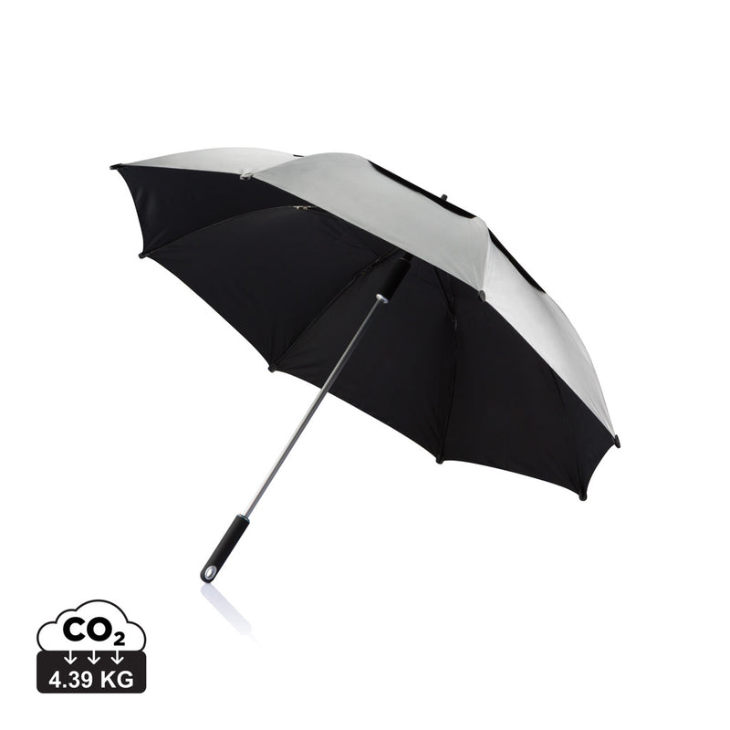 Load image into Gallery viewer, XD Design 27-inch Hurricane storm umbrella open, large sturdy umbrella with wind-resistant design for stormy weather.