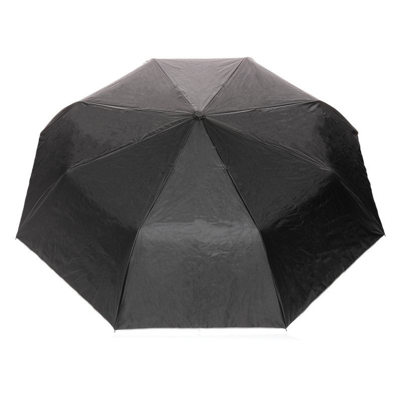 Load image into Gallery viewer, 21-inch Impact AWARE™ RPET 190T Pongee dual-color mini umbrella by XD Collection, showing the vibrant two-tone canopy.