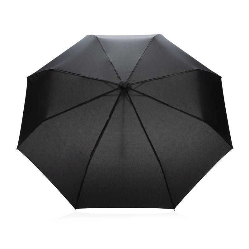 Load image into Gallery viewer, 20.5-inch Impact AWARE™ RPET bamboo mini umbrella by XD Collection with 190T pongee fabric, compact and eco-friendly design