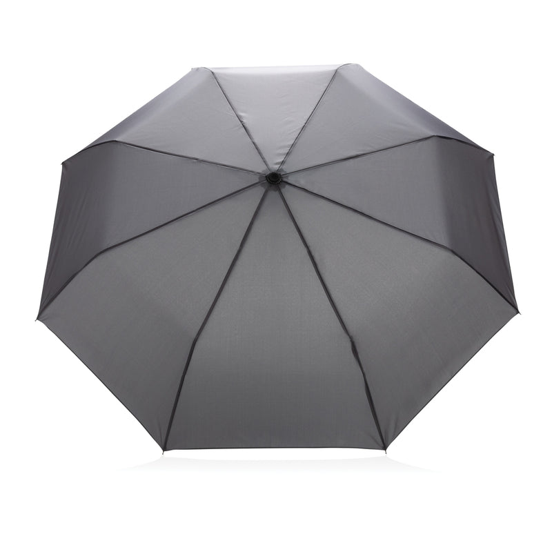 Load image into Gallery viewer, 20.5-inch Impact AWARE™ RPET bamboo mini umbrella by XD Collection, featuring a durable 190T Pongee fabric canopy and bamboo handle.