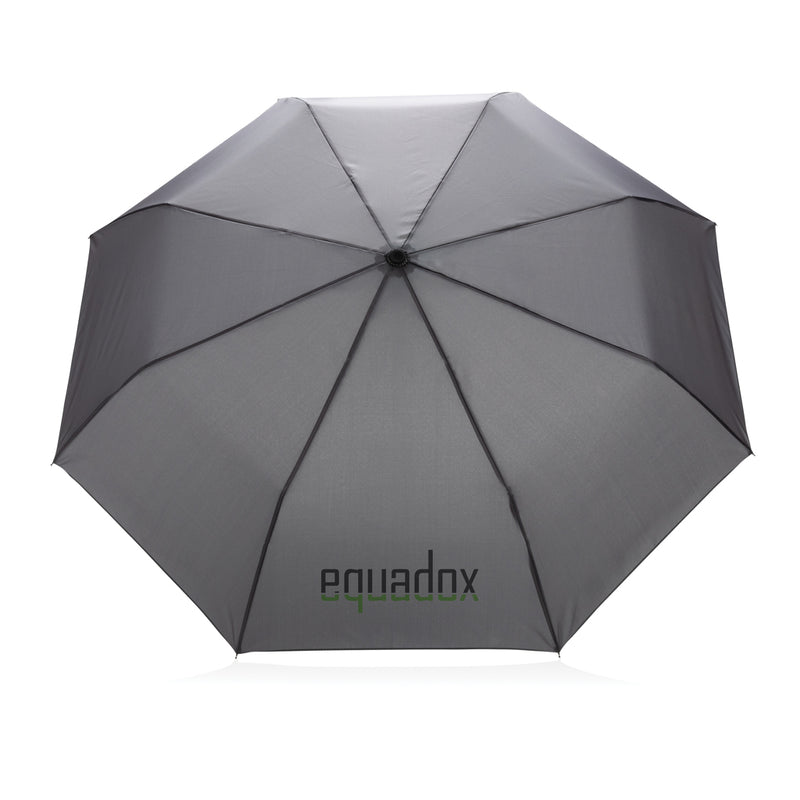 Load image into Gallery viewer, 20.5-inch Impact AWARE™ RPET bamboo mini umbrella by XD Collection, featuring a compact design and bamboo handle.