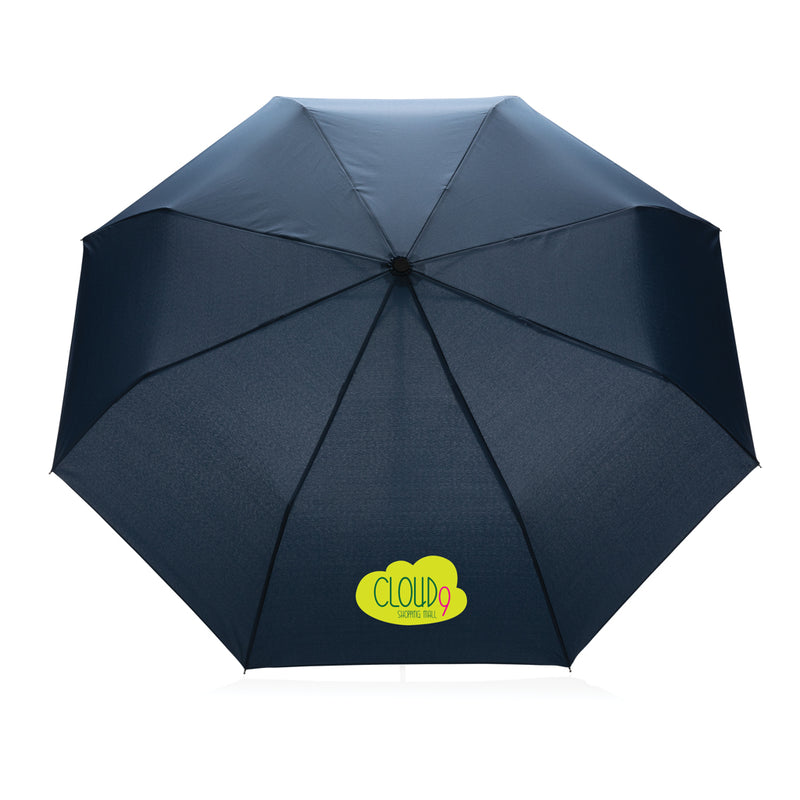 Load image into Gallery viewer, 20.5-inch XD Collection Impact AWARE™ RPET bamboo mini umbrella with 190T pongee fabric, compact and eco-friendly.
