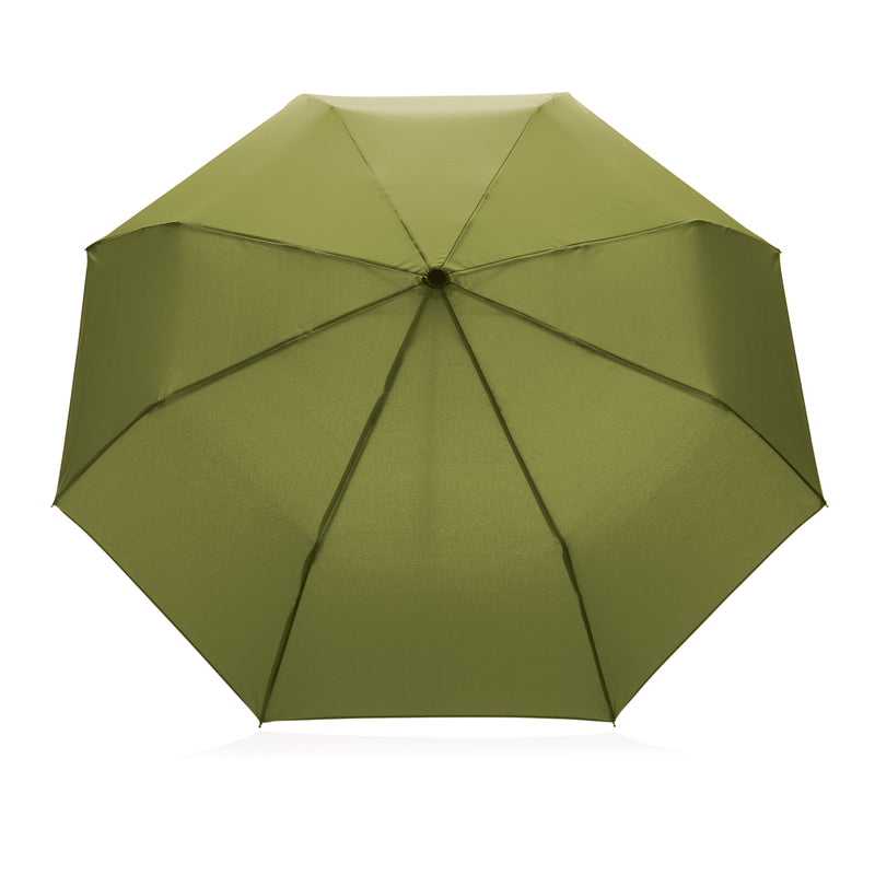 Load image into Gallery viewer, 20.5-inch Impact AWARE™ RPET bamboo mini umbrella by XD Collection featuring a 190T pongee fabric canopy.