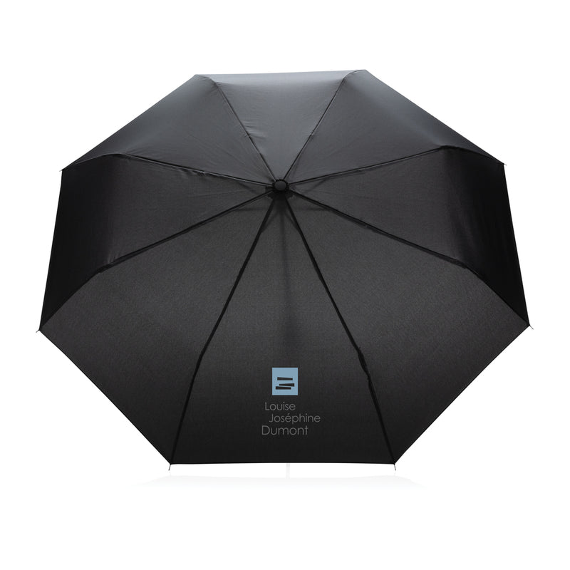 Load image into Gallery viewer, 20.5-inch Impact AWARE™ RPET mini umbrella by XD Collection, compact rain umbrella with 190T polyester canopy and sturdy handle.
