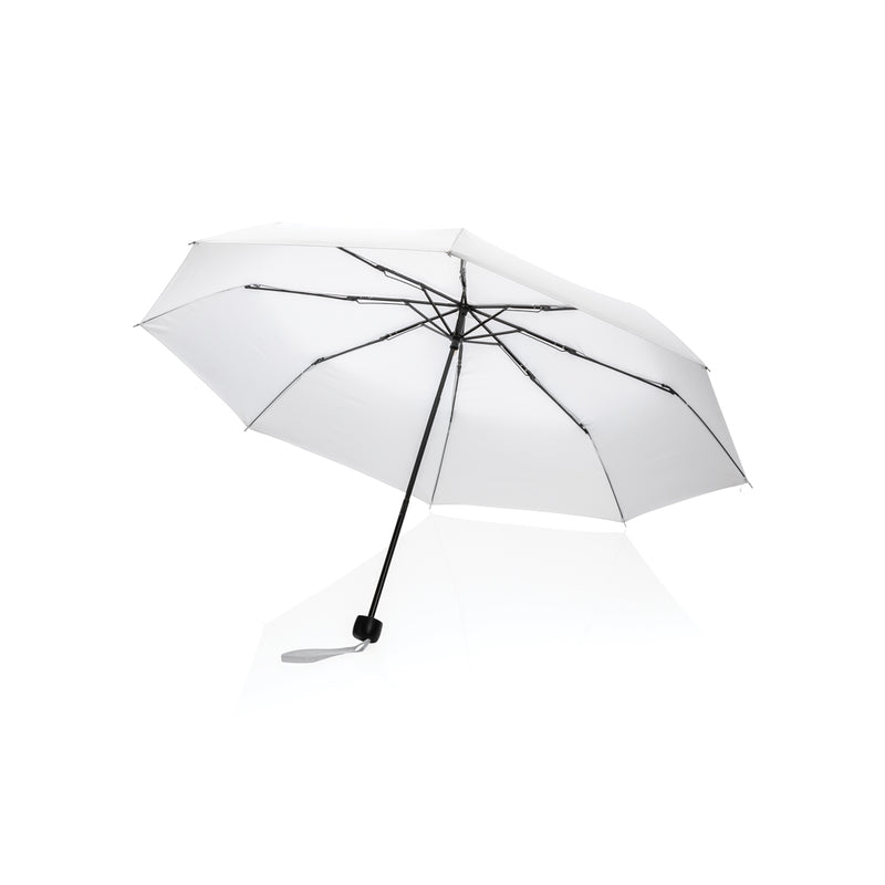 Load image into Gallery viewer, 20.5-inch Impact AWARE™ RPET mini umbrella by XD Collection, compact rain protection with colorful canopy and sturdy handle.