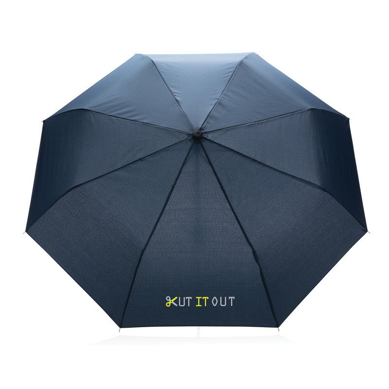 Load image into Gallery viewer, 20.5-inch Impact AWARE™ RPET mini umbrella by XD Collection showing its compact design and eco-friendly ripstop fabric.