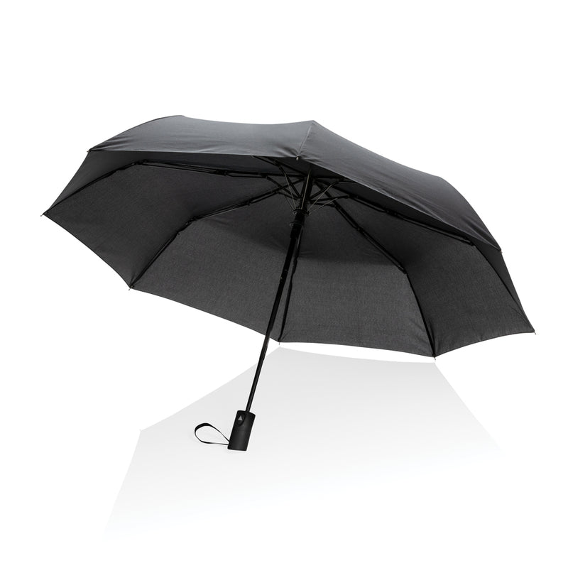 Load image into Gallery viewer, 21-inch Impact AWARE™ RPET mini auto open umbrella by XD Collection, featuring compact design and durable 190T fabric.