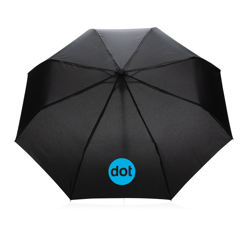 Load image into Gallery viewer, 21-inch Impact AWARE™ RPET mini auto open umbrella by XD Collection, featuring compact design and durable fabric.