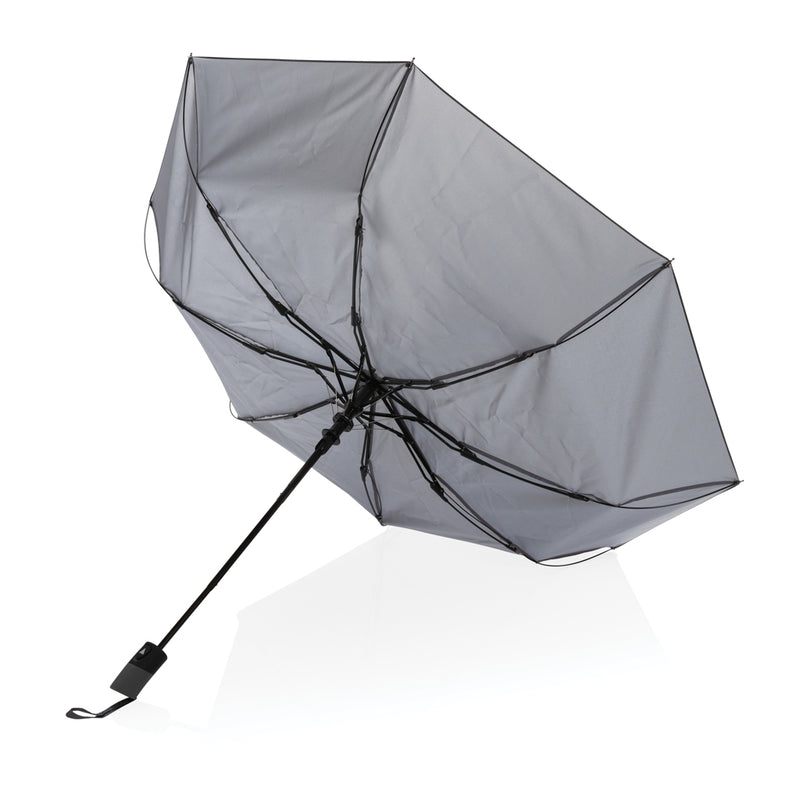 Load image into Gallery viewer, XD Collection 21-inch Impact AWARE™ RPET mini auto open umbrella, compact with 190T polyester fabric and auto-open mechanism.
