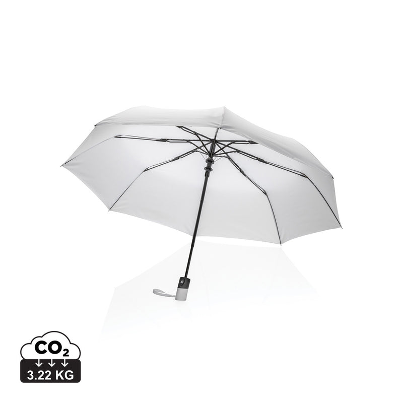 Load image into Gallery viewer, 21-inch Impact AWARE™ RPET mini auto open umbrella by XD Collection, featuring a compact design and durable canopy.
