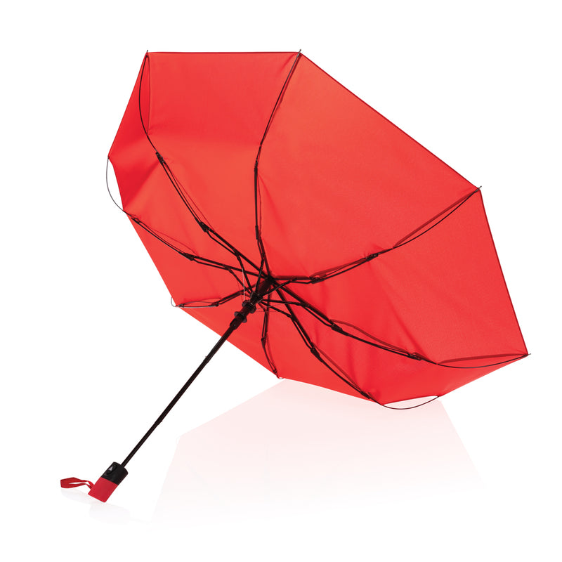 Load image into Gallery viewer, 21-inch Impact AWARE™ RPET mini auto open umbrella by XD Collection, featuring a compact design and durable fabric.
